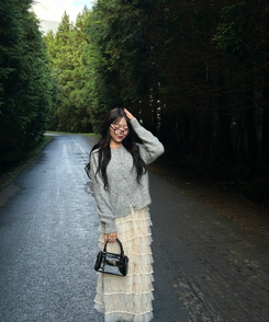 チュールティアードスカート IVORY