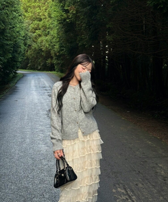 チュールティアードスカート IVORY