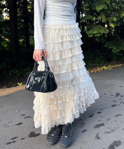 チュールティアードスカート IVORY