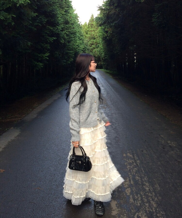 COMME des GARCONS】チュールティアードミディスカート BLACK COMME