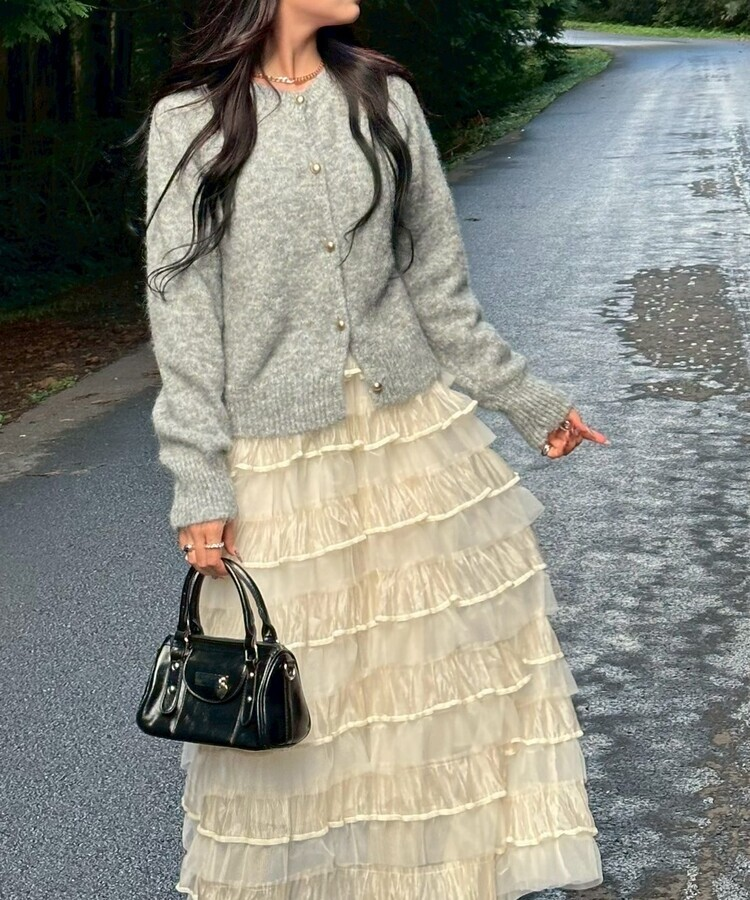 チュールティアードスカート IVORY