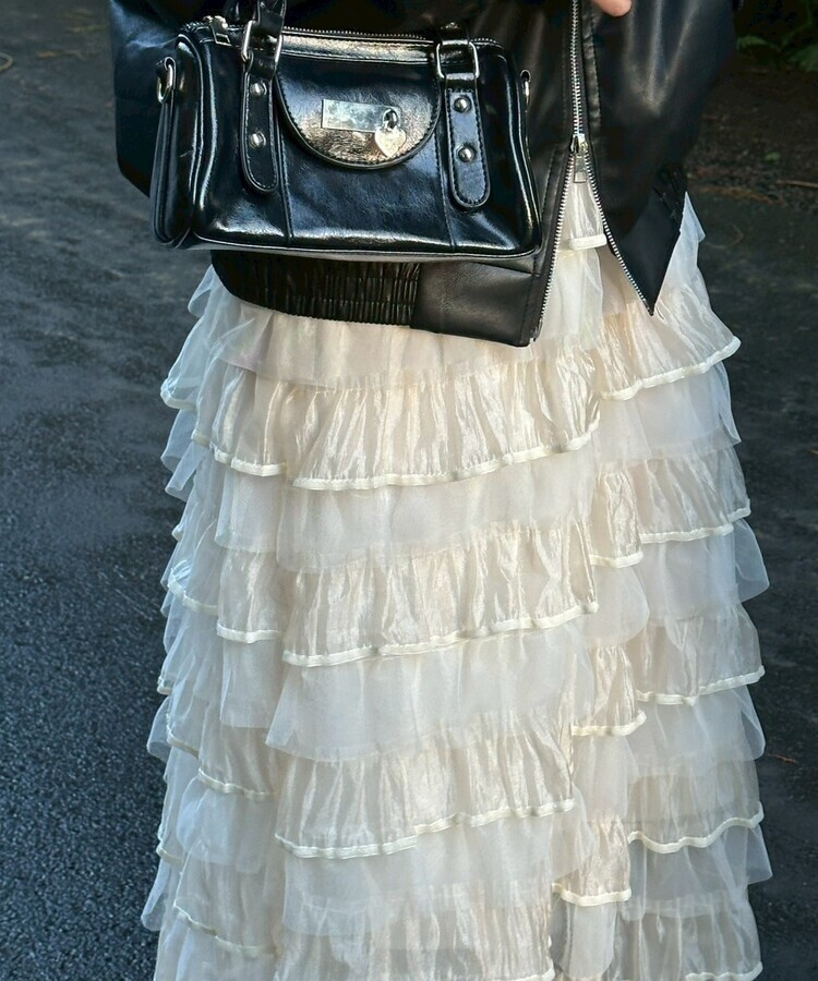 チュールティアードスカート IVORY