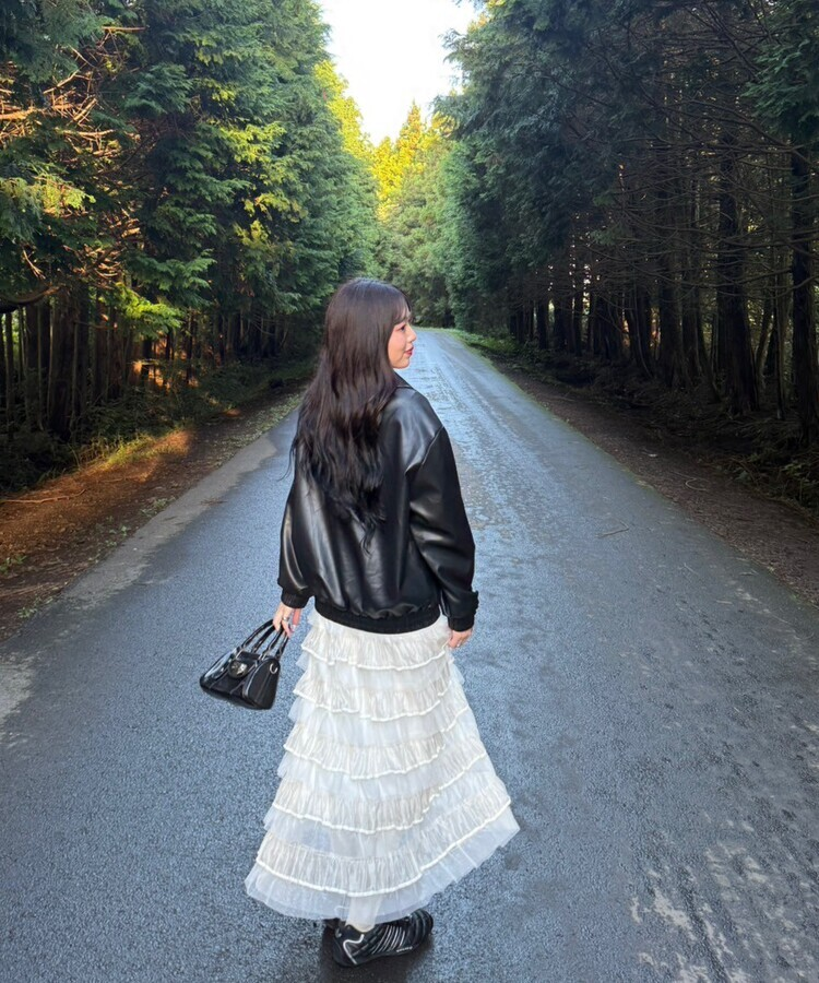 チュールティアードスカート IVORY