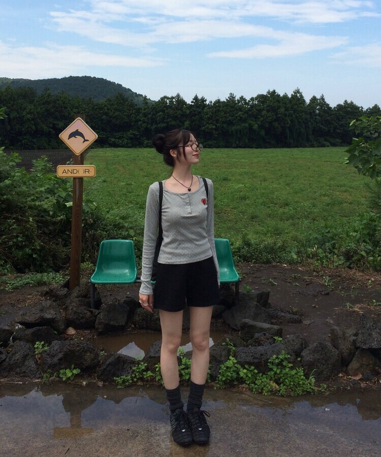 니트 숏 팬던트 팬츠 블랙