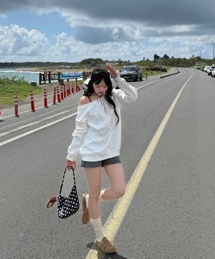 니트 숏 팬던트 팬츠 그레이