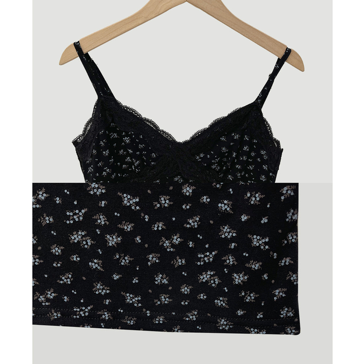 【SET】フラワーキャミソール カーディガン