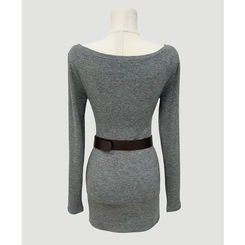 【ベルト付き】ワンショルダーニットワンピース