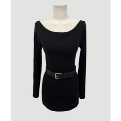 【ベルト付き】ワンショルダーニットワンピース