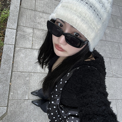 パンチングアンゴラニットビーニー IVORY