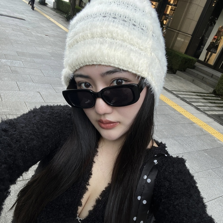 パンチングアンゴラニットビーニー IVORY