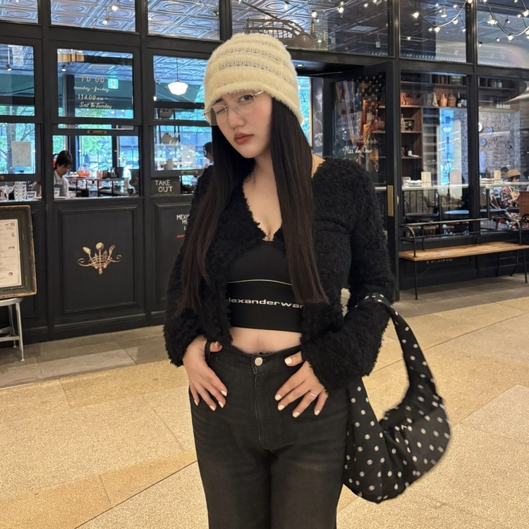 パンチングアンゴラニットビーニー IVORY