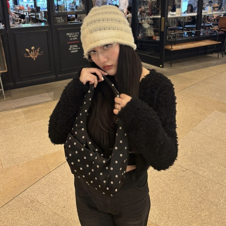 パンチングアンゴラニットビーニー IVORY