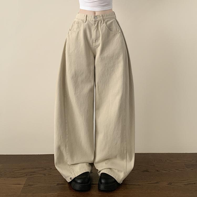 【丈別】スナップビジョサイドピンタックワイドパンツ BEIGE