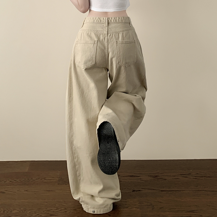 【丈別】スナップビジョサイドピンタックワイドパンツ BEIGE