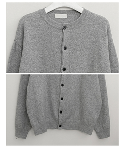 커버라운드울모박스핏니트가디건