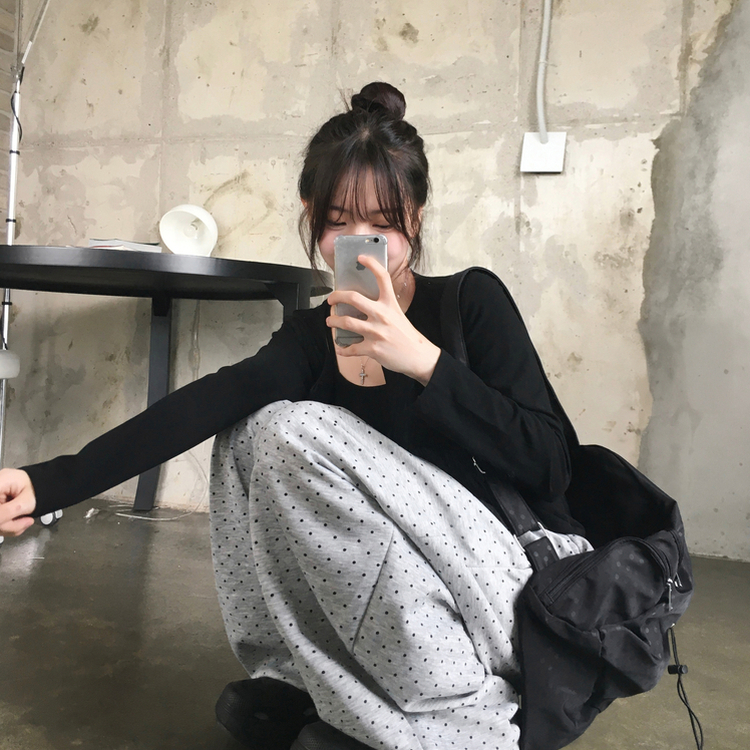 다즈 토트 땡땡이 물병홀더 스트링 보부상 백팩 블랙