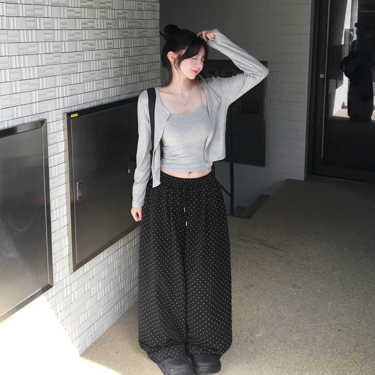 다즈 토트 땡땡이 물병홀더 스트링 보부상 백팩 블랙