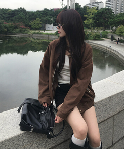 スエードブルゾンジャケット BROWN