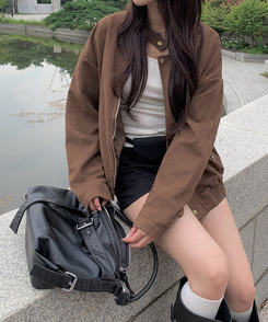 スエードブルゾンジャケット BROWN