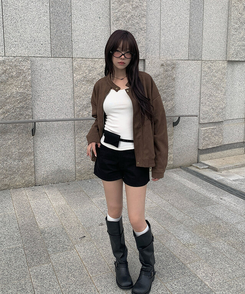 スエードブルゾンジャケット BROWN