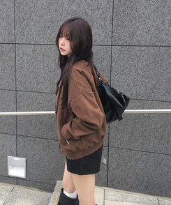 スエードブルゾンジャケット BROWN
