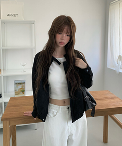 スエードブルゾンジャケット BLACK