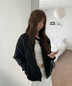 スエードブルゾンジャケット BLACK