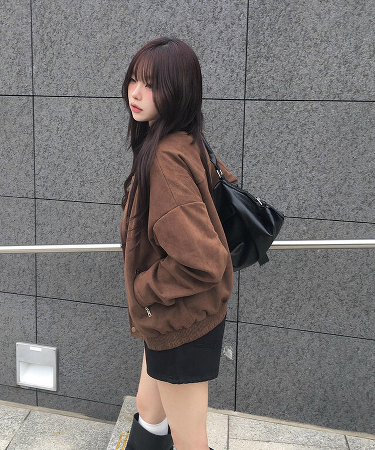スエードブルゾンジャケット｜ジャンパー｜韓国ファッション通販 SONA