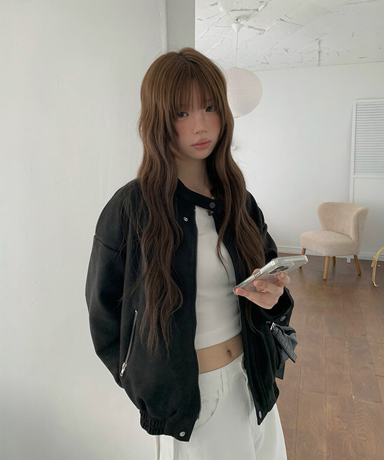 スエードブルゾンジャケット BLACK