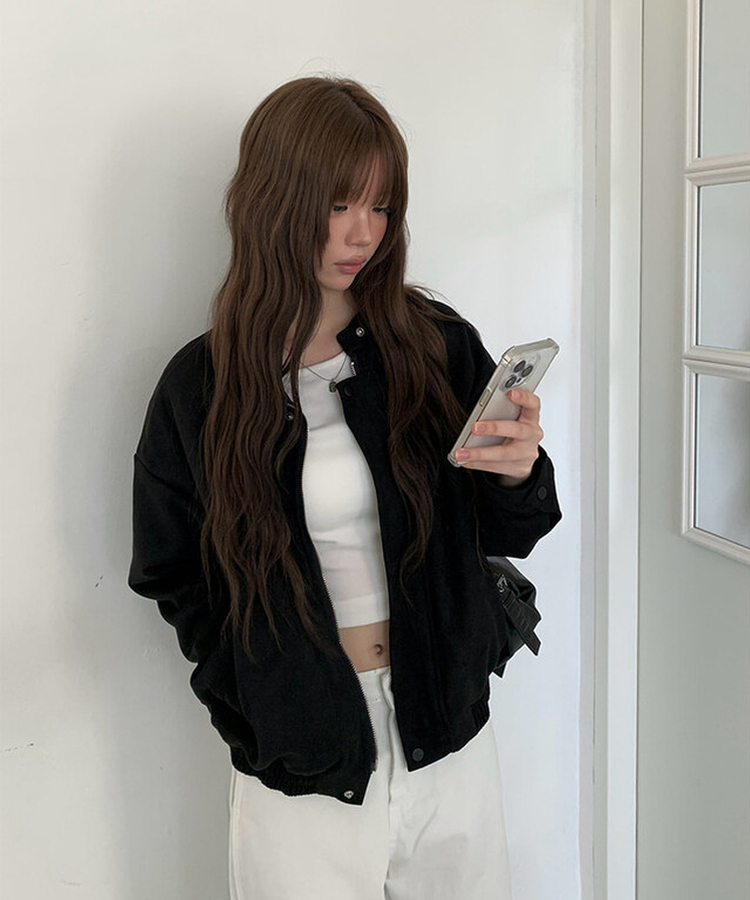 スエードブルゾンジャケット BLACK