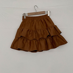 제인 스웨이드 캉캉 밴딩 미니 스커트