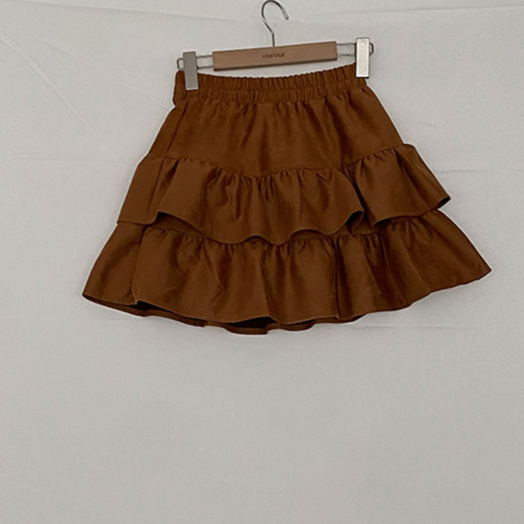 제인 스웨이드 캉캉 밴딩 미니 스커트