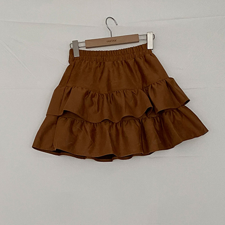 제인 스웨이드 캉캉 밴딩 미니 스커트