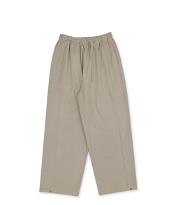 【丈別】サイドスリットストリングコットンワイドパンツ