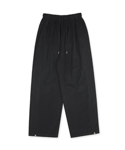 【丈別】サイドスリットストリングコットンワイドパンツ