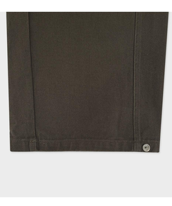 【丈別】サイドスリットストリングコットンワイドパンツ