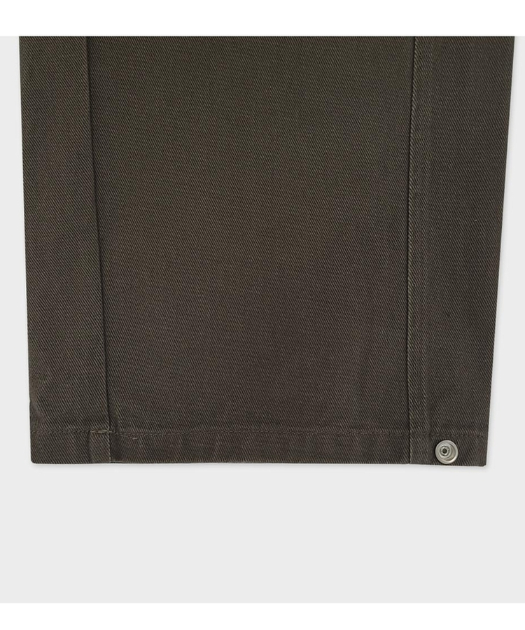 【丈別】サイドスリットストリングコットンワイドパンツ