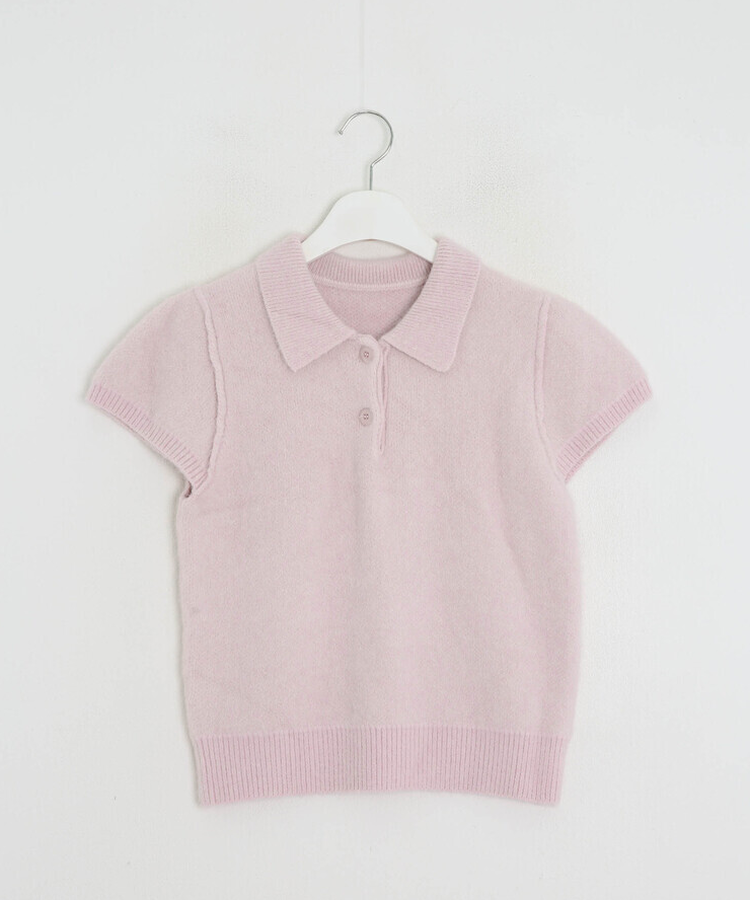 소피 카라 반팔 니트