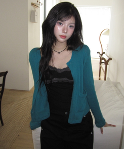 パンチングポケットカーディガン TEAL