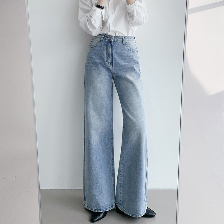 【丈別】フレアブーツカットデニムパンツ MID DENIM