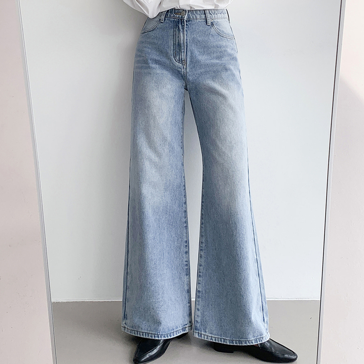 【丈別】フレアブーツカットデニムパンツ MID DENIM