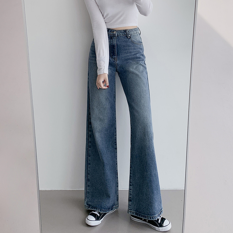 【丈別】フレアブーツカットデニムパンツ DEEP DENIM