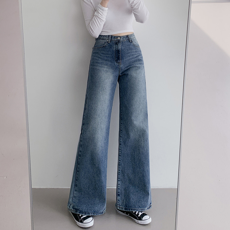【丈別】フレアブーツカットデニムパンツ DEEP DENIM