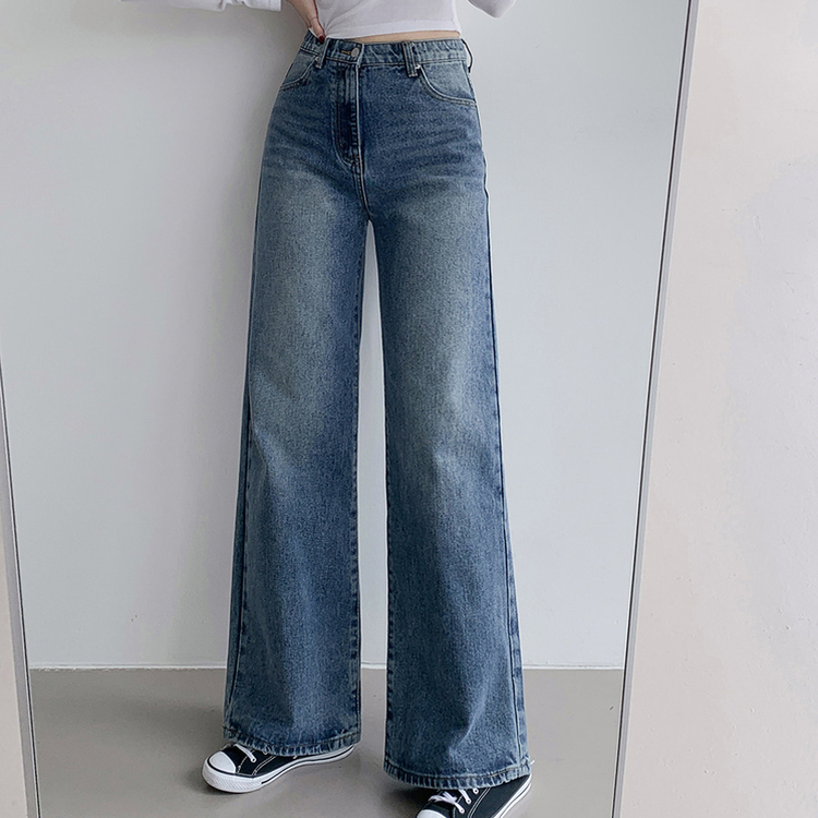【丈別】フレアブーツカットデニムパンツ DEEP DENIM