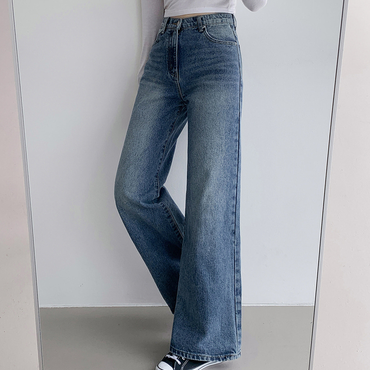 【丈別】フレアブーツカットデニムパンツ DEEP DENIM