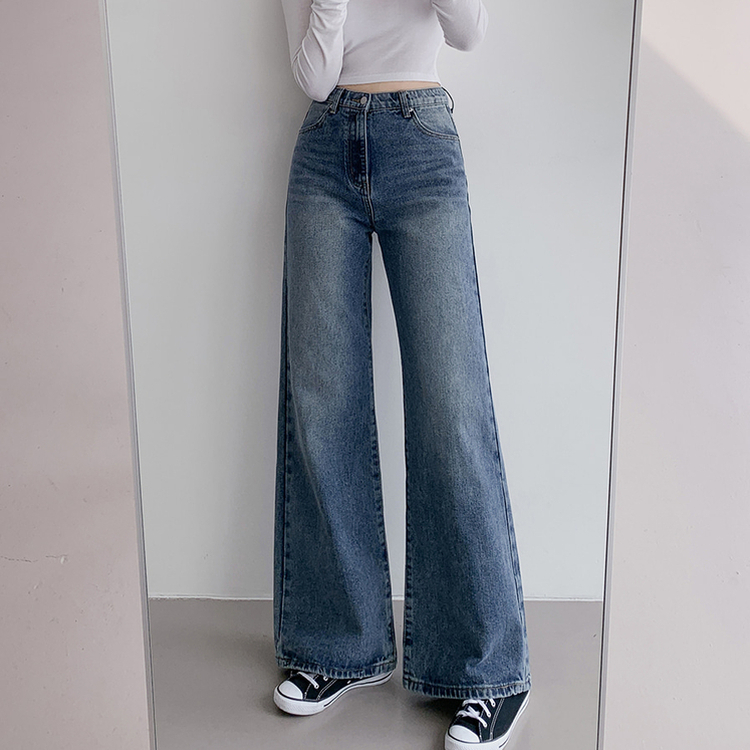 【丈別】フレアブーツカットデニムパンツ DEEP DENIM