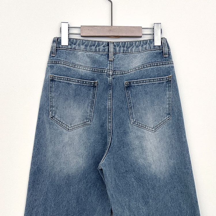 【丈別】フレアブーツカットデニムパンツ