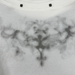 스텔라 실버 스터드 레이어드 홀터 골지긴팔 배색티셔츠