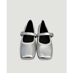 スクエアフラットシューズ