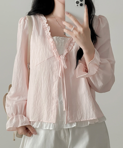 フリルレイヤードブラウス PINK